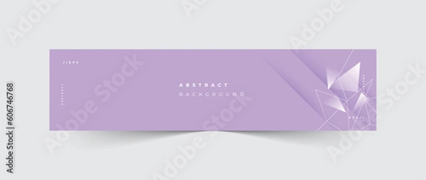 Fototapeta Linkedin banner purple technology line background