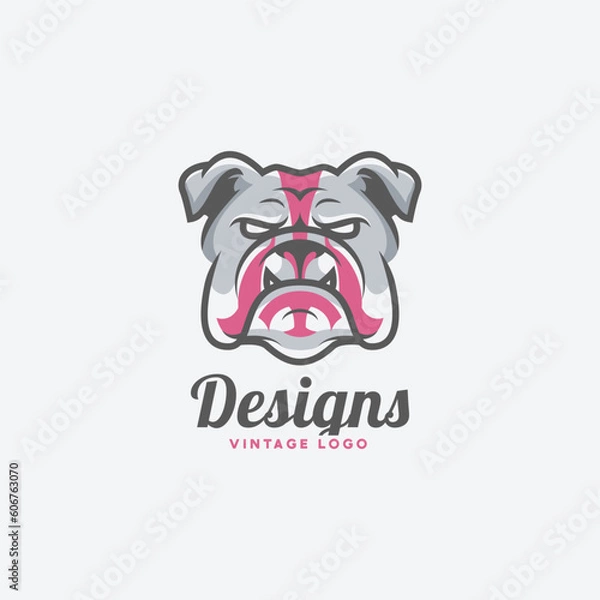 Obraz bulldog head vector logo inspiration