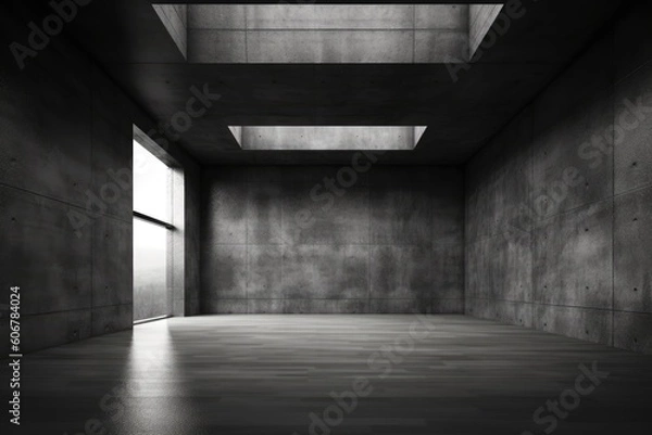 Fototapeta dark abstract modern concrete interior backdrop