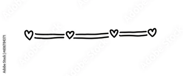 Obraz Hand drawn text divider doodle