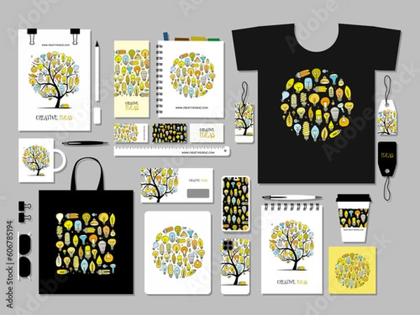 Obraz Illuminate: Light Bulb Thematic Mockup Collection