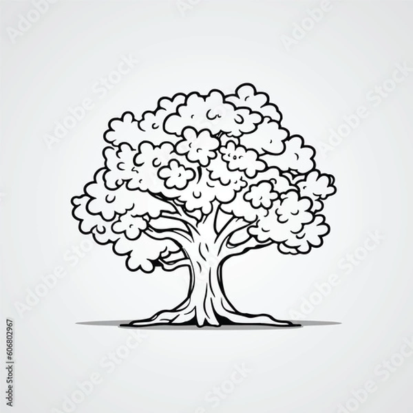 Obraz Tree Outline Tree Silhouette Tree Logo Design
