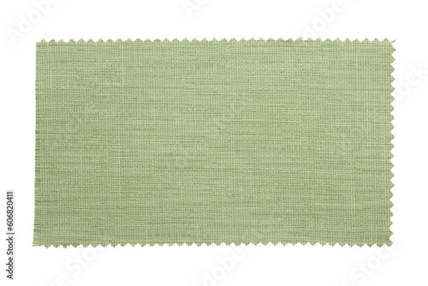 Obraz Green fabric sample isolated with clipping path