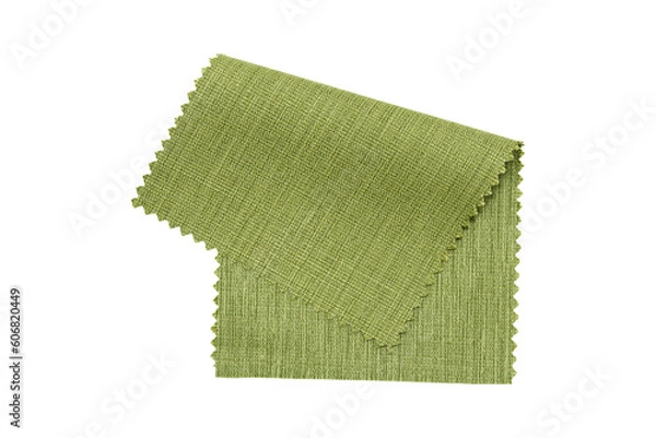 Obraz Green fabric sample isolated with clipping path