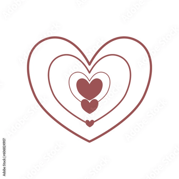 Fototapeta Minimalist Love Shape