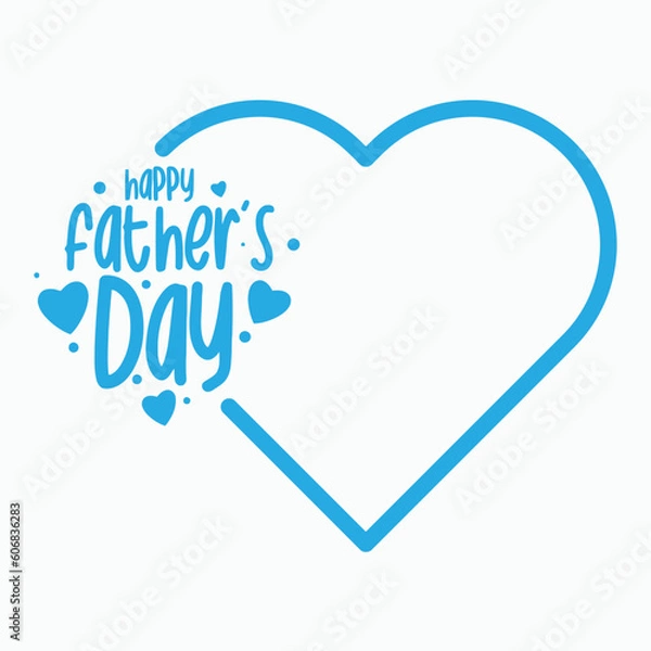 Fototapeta Happy Father’s Day lettering stock illustration vector