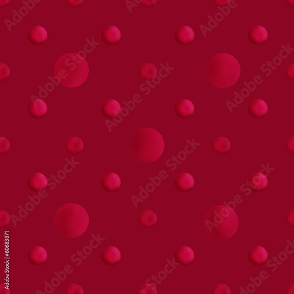 Fototapeta Abstract geometric dotted seamless pattern red