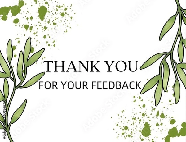Fototapeta Business Template Thank You For Your Feedback Banner Background Frame 