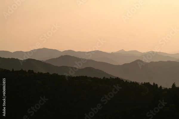 Fototapeta 日本の山並み