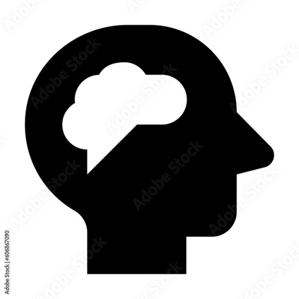 Obraz head side brain Icon