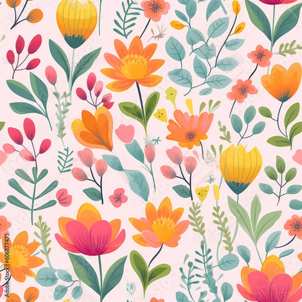 Obraz Seamless Flower Pattern 