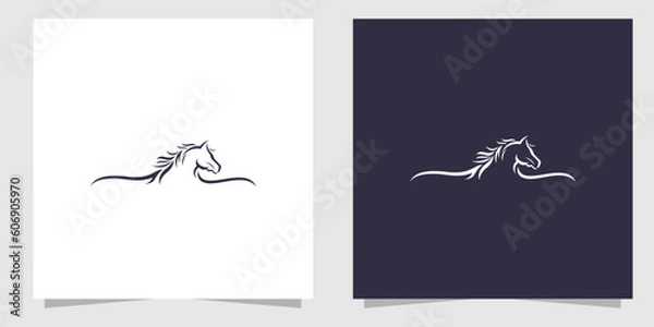 Obraz horse logo design template