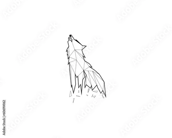Obraz wolf vector geometri