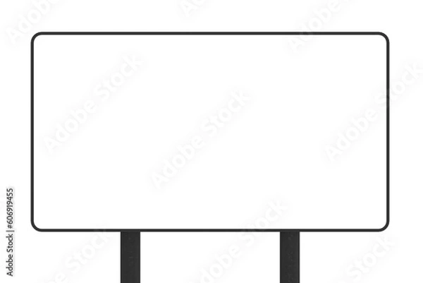 Fototapeta Blank isolated billboard white background