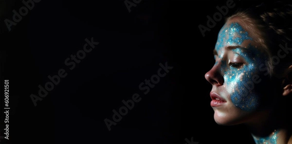 Fototapeta Portrait of a beautiful woman  Generative AI