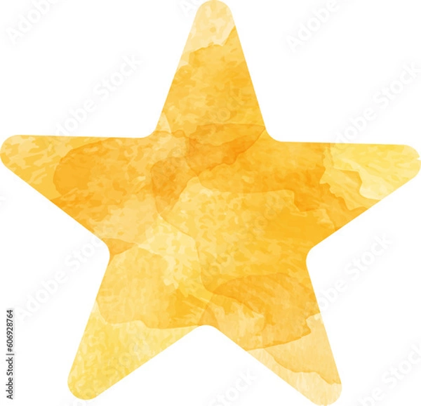 Obraz 星のシルエットの水彩イラスト