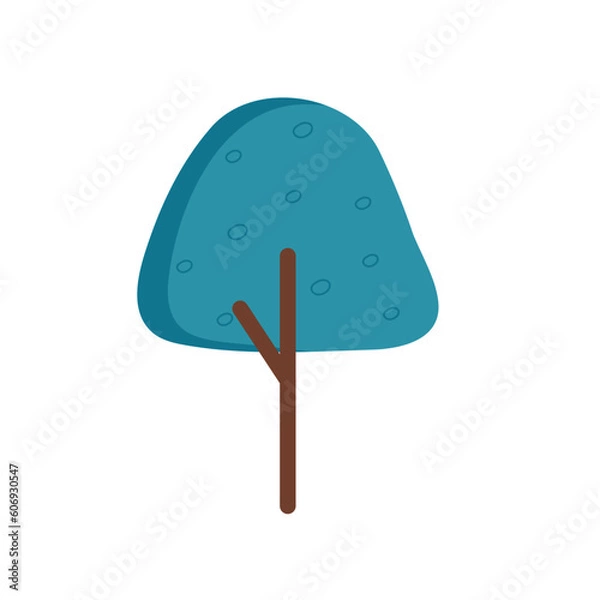 Fototapeta Flat Tree Element