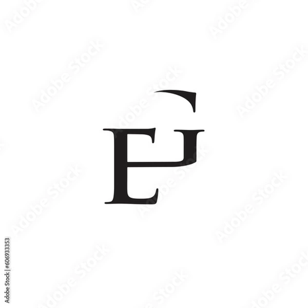 Fototapeta Initial EG Logo Design Vector 