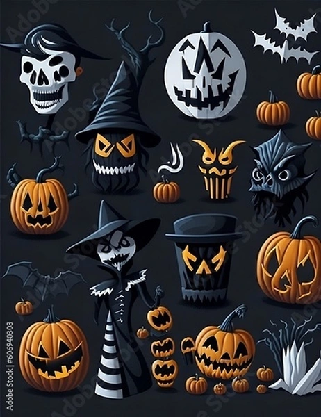 Fototapeta halloween seamless pattern