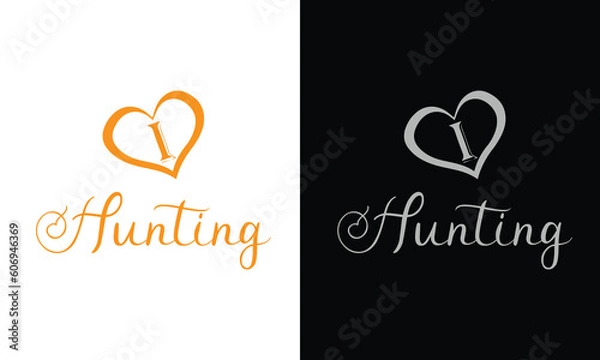 Obraz Best Hunting - Vector graphics typographic design for poster, label, badge, logo, icon or print-ready t-shirt design for men and women.