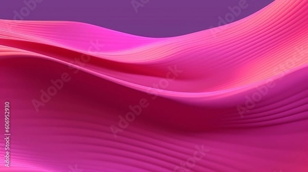 Fototapeta Pink Undulating lines shape a Colorful hypothetical establishment. Creative resource, AI Generated