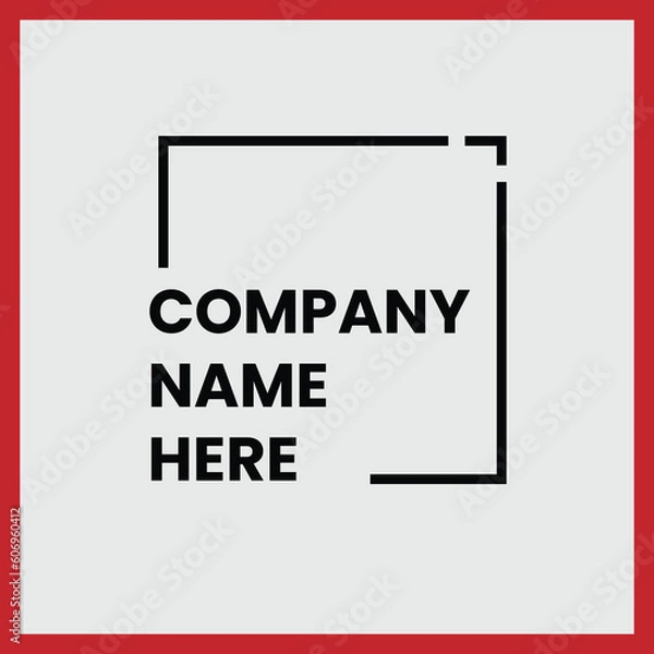 Fototapeta Simple Square Logo Design Vector