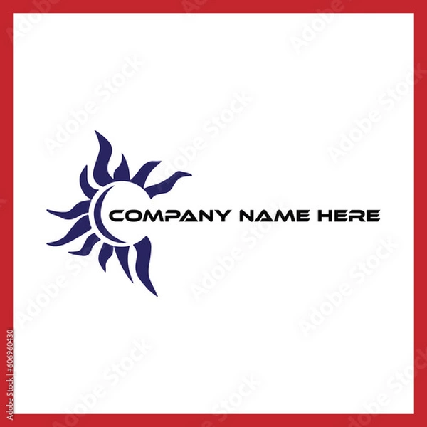 Fototapeta Symbol of Sun and Mon logo design