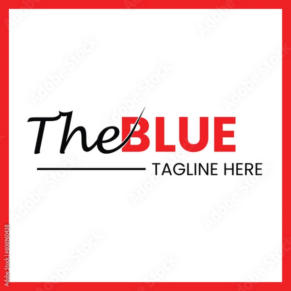 Fototapeta The Blue Font Logo Design