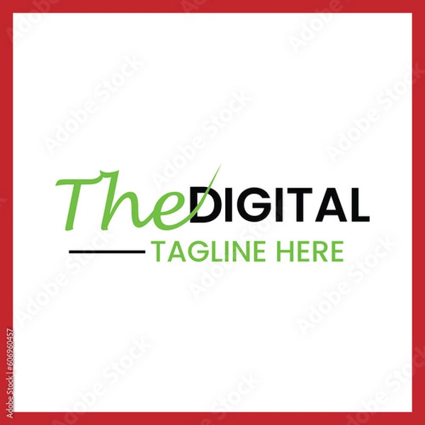 Fototapeta 
The Digital Font Logo Design