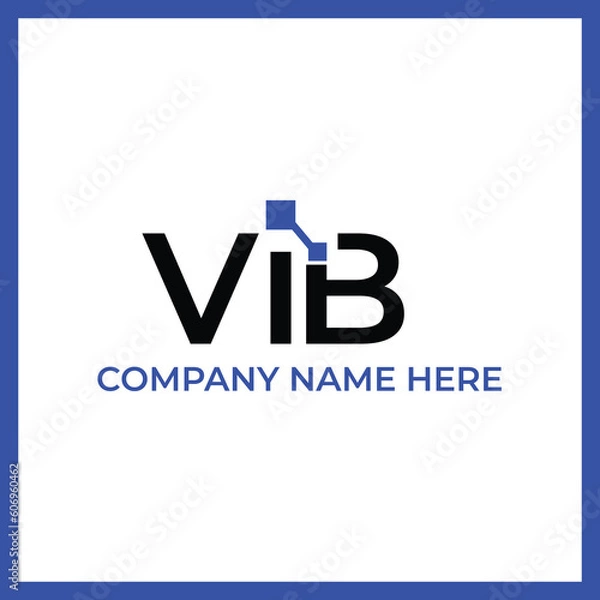 Fototapeta VIB abstract business growth logo design