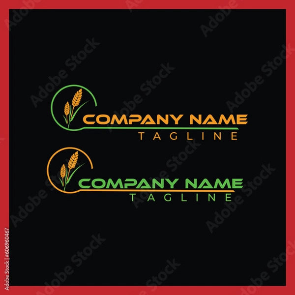 Fototapeta Wheat Grain Soho Tree Logo Design