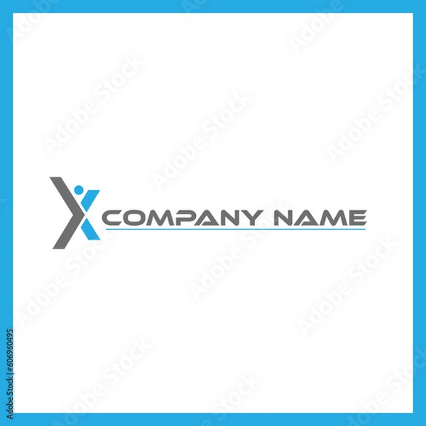 Fototapeta X Letter Abstract Creative Logo Design