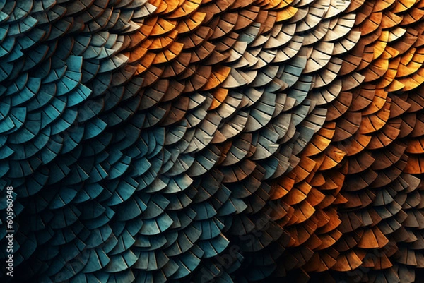 Fototapeta Colorful, rough, abstract, layered and textured background, developed with generative ai