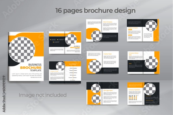 Fototapeta Business Catalog or Corporate Company Profile Design Template Multi Pages Theme