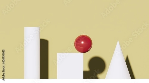 Fototapeta ADVERTISING SOLID GEOMETRY 3D