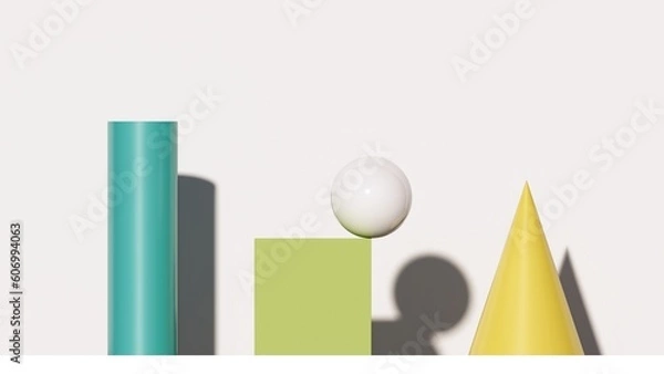 Fototapeta ADVERTISING SOLID GEOMETRY 3D