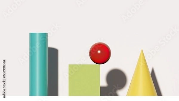 Fototapeta ADVERTISING SOLID GEOMETRY 3D