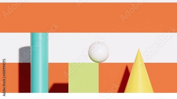 Fototapeta ADVERTISING SOLID GEOMETRY 3D