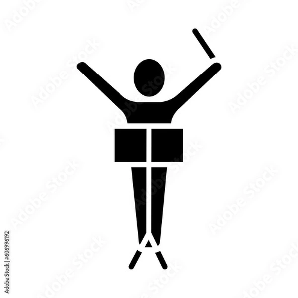 Fototapeta Solid CONDUCTOR design vector icon design vector line icon svg