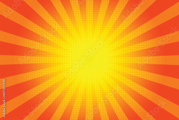 Obraz Comic book action background  strip radial backdrop