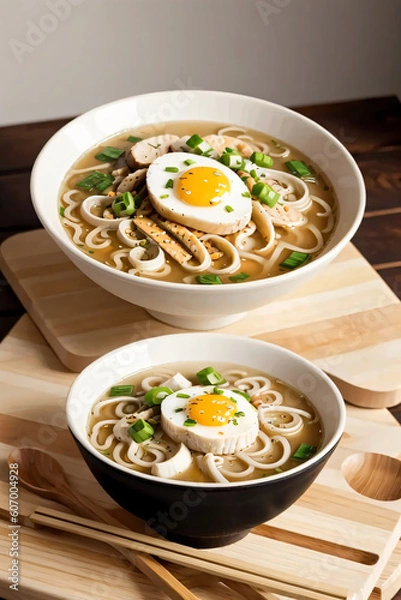 Fototapeta ramen noodle soup generative AI