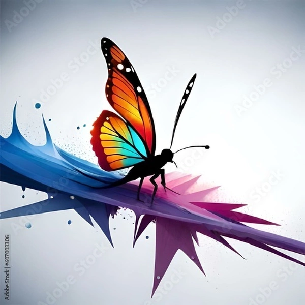 Obraz butterfly on a flower