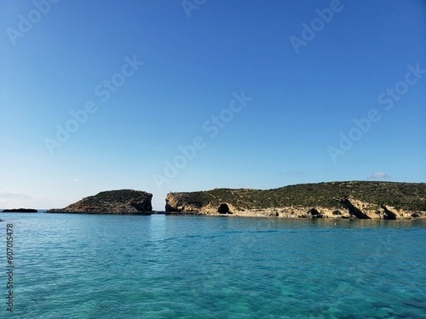 Fototapeta view of the coast of the sea