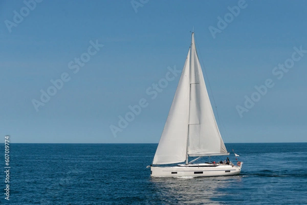 Obraz CS50 sailboat is sailing on the sea