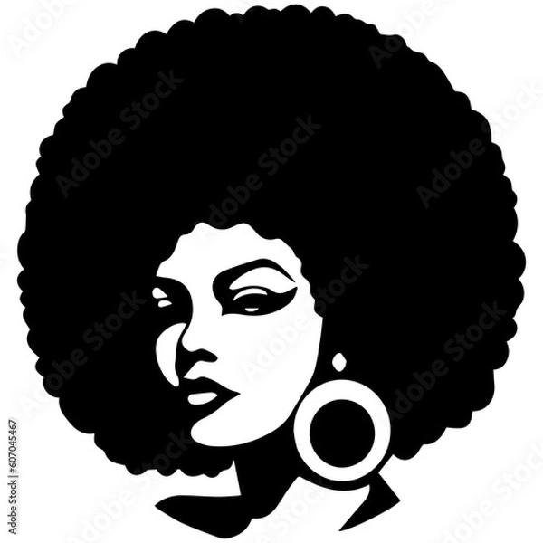 Obraz afro woman in vector design