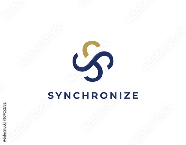 Obraz Simple Initial Letter SS Crossing Logo Design Template