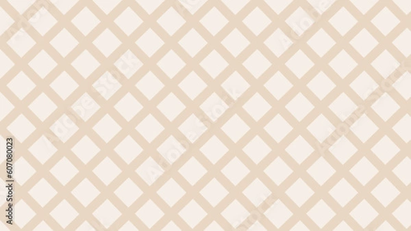 Fototapeta Beige checkered seamless geometric pattern