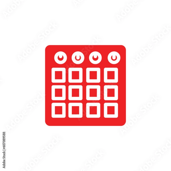 Fototapeta Sound Drum Machine Solid Icon
