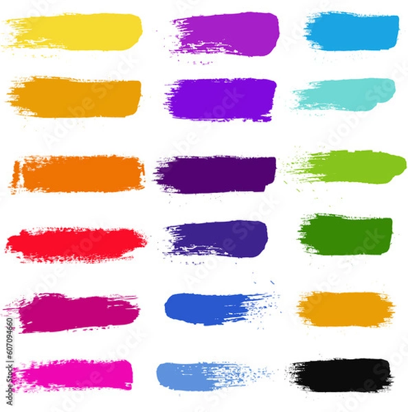 Obraz Blots For Design Isolated White Background