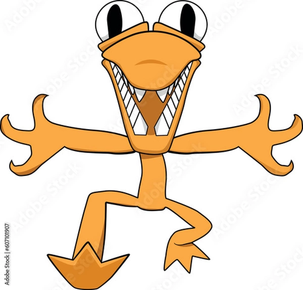 Obraz orange monster rainbow friends vector